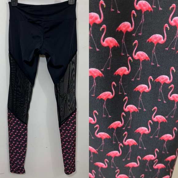 Onzie Pants - Onzie mesh flamingo leggings size XS